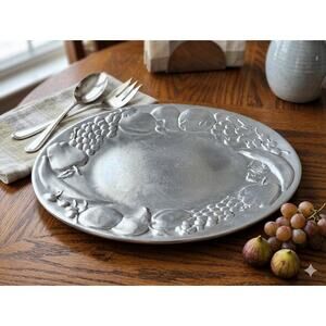 Wilton Oval Platter Armetale Large Fruit Serving Tray Platter Pewter 16" x 12"